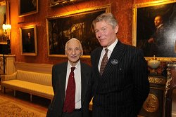 Peter H Jost, President of the International Tribology Council together with prince Philips personal assistant.jpg